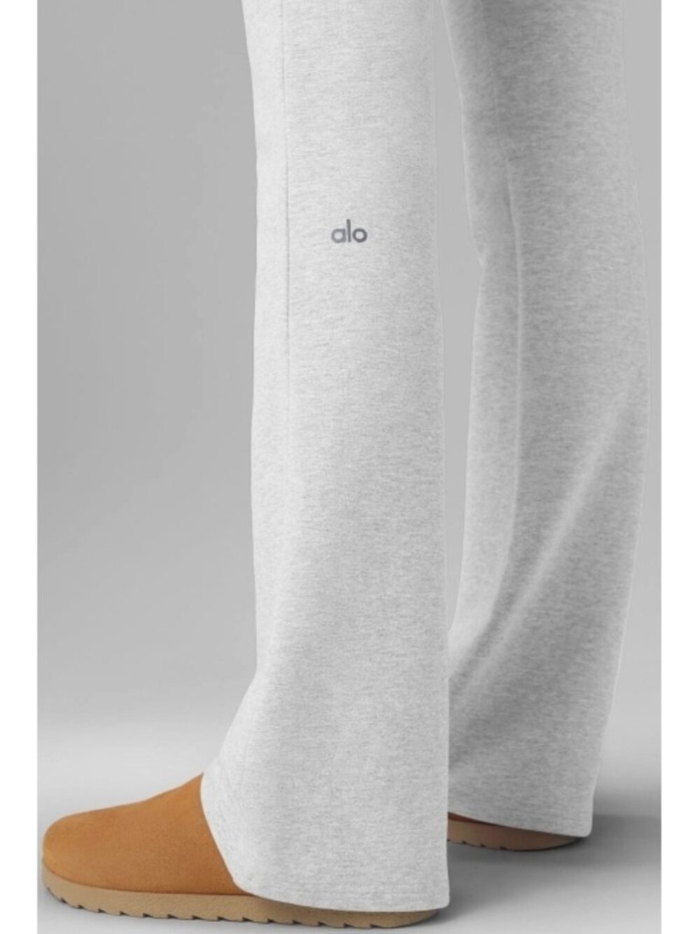 Alo Sway Bootcut Sweatpants Athletic Heather Grey High-Rise Waist Flared Sweats - Picture 5 of 16